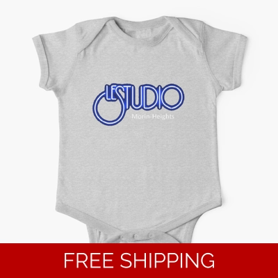 Le Studio Baby One-Piece White & Blue Logo MH White